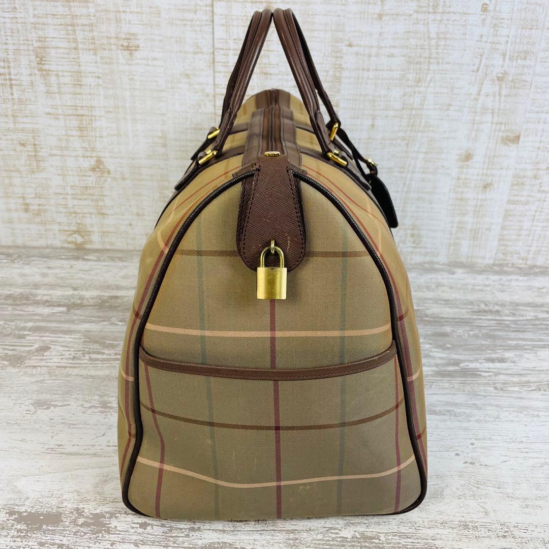Burberrys バーバリー ボストンバッグ チェックビンテージ 南京鍵付き