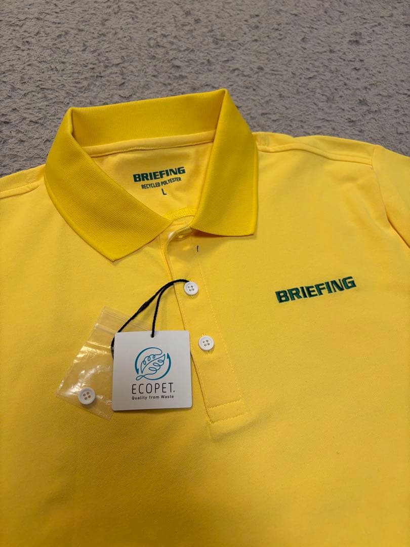 新品　ブリーフィング　ポロシャツ　イエロー ポロシャツ Lサイズ　ポリエステル
