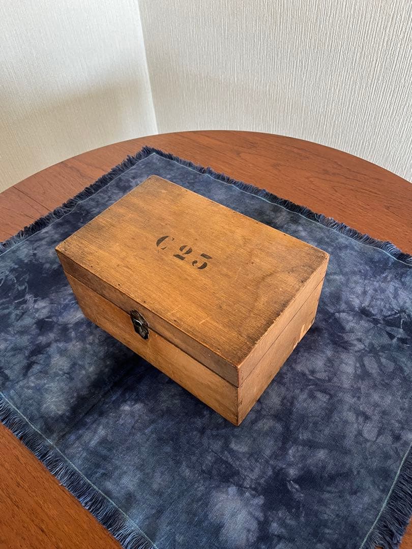 アンティーク雑貨 france vintage stencil wood box