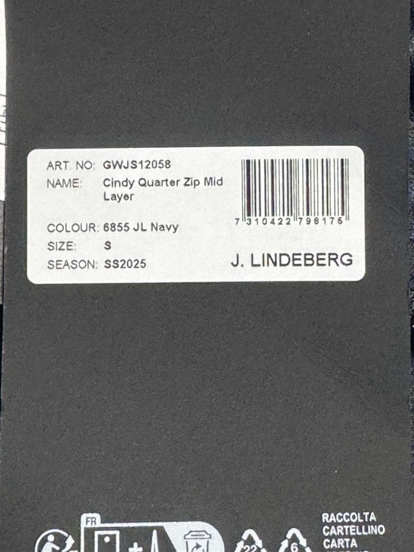 売り切り！ジェイリンドバーグ レディース Cindy クォータージップ長袖シャツ