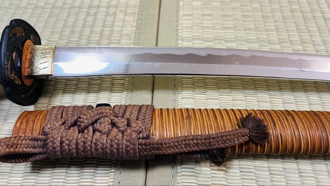 模造刀 大小 2振りセット 藤巻 鍔付き雲龍拵 笄付き 250519-4