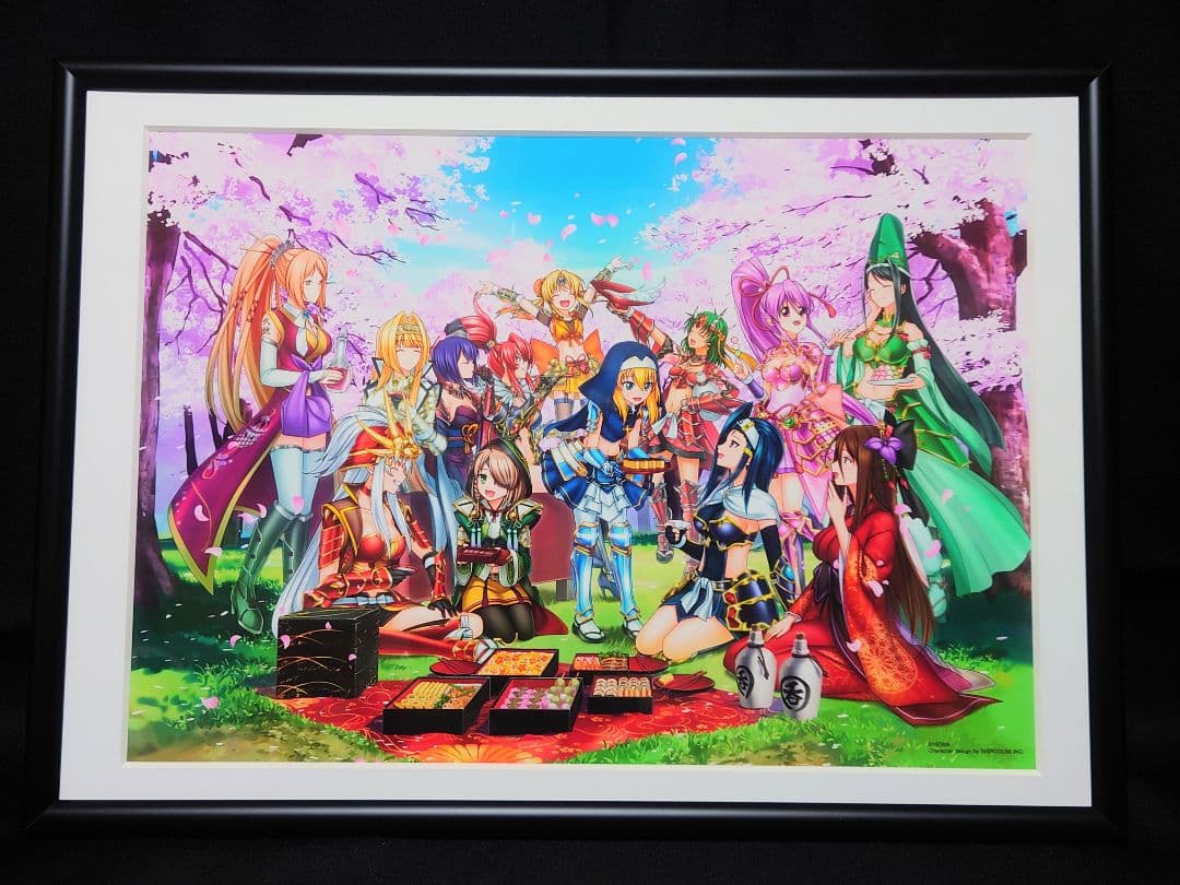 戦国乙女 複製原画/イラストボード/アートフレーム【花見】