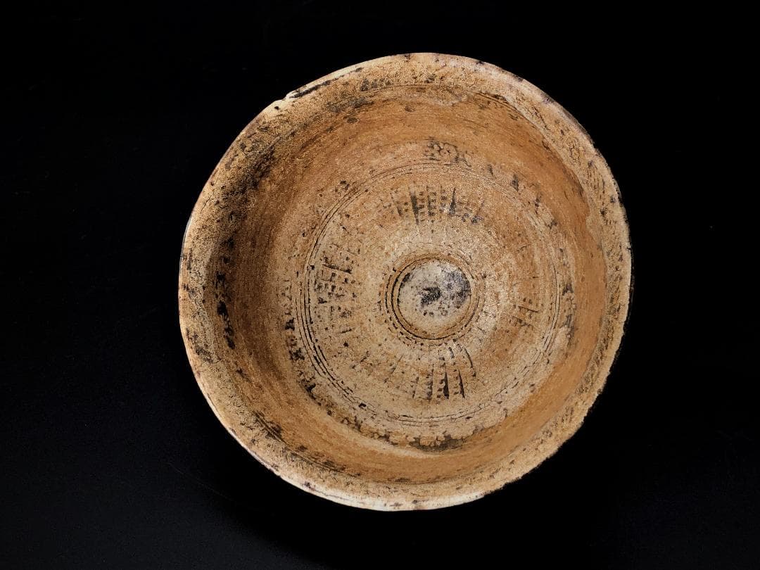 【 三島茶碗 寅字 】 蘇州窯 石香造 共箱付 古陶磁/骨董/古玩