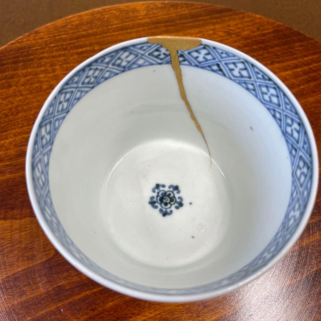 古伊万里　江戸初期　金継ぎ　美品　芸術品　間下紗卍