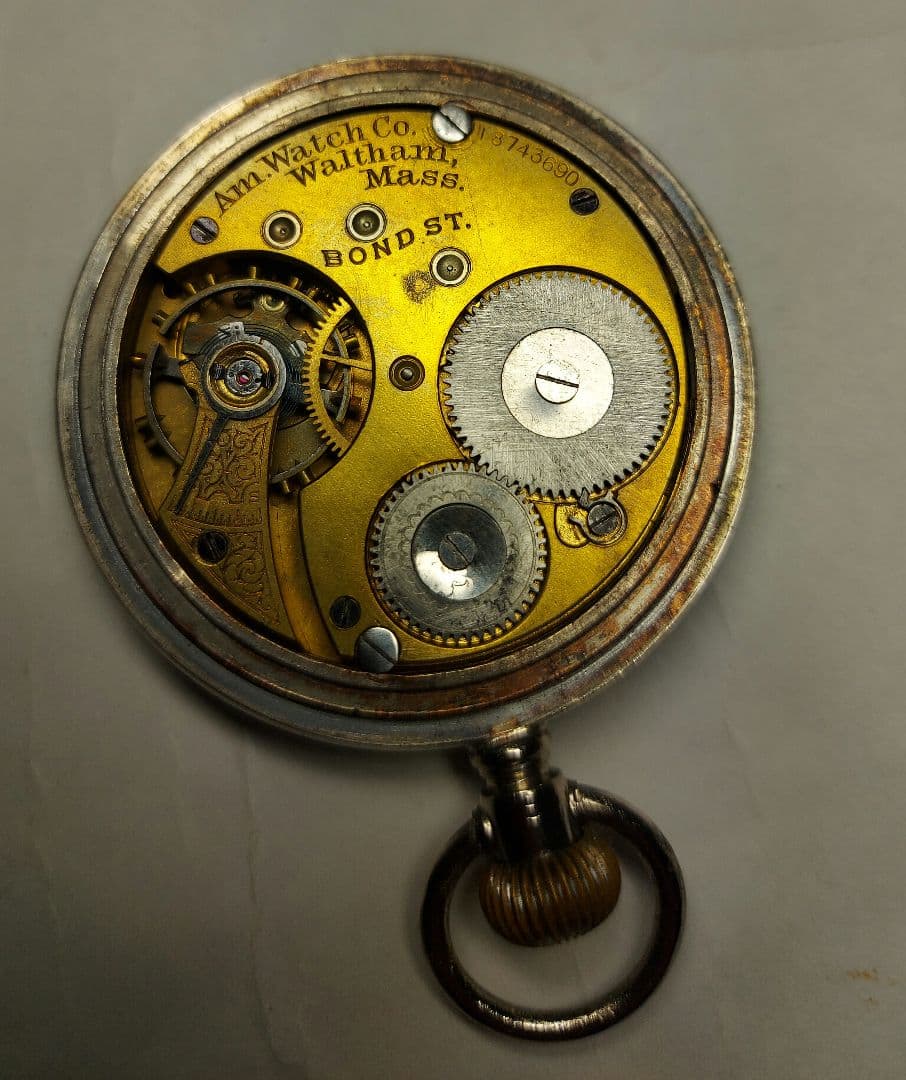 中古品/アンティーク/ウォルサム/ミリタリー懐中時計/ジャンク(不動)