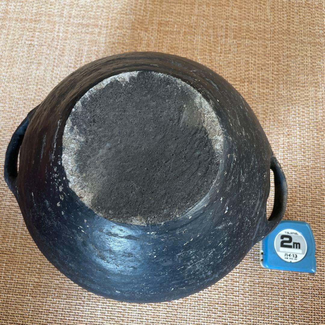 中国古美術　黒陶　壺　竜山文化　Chiping Black Pottery