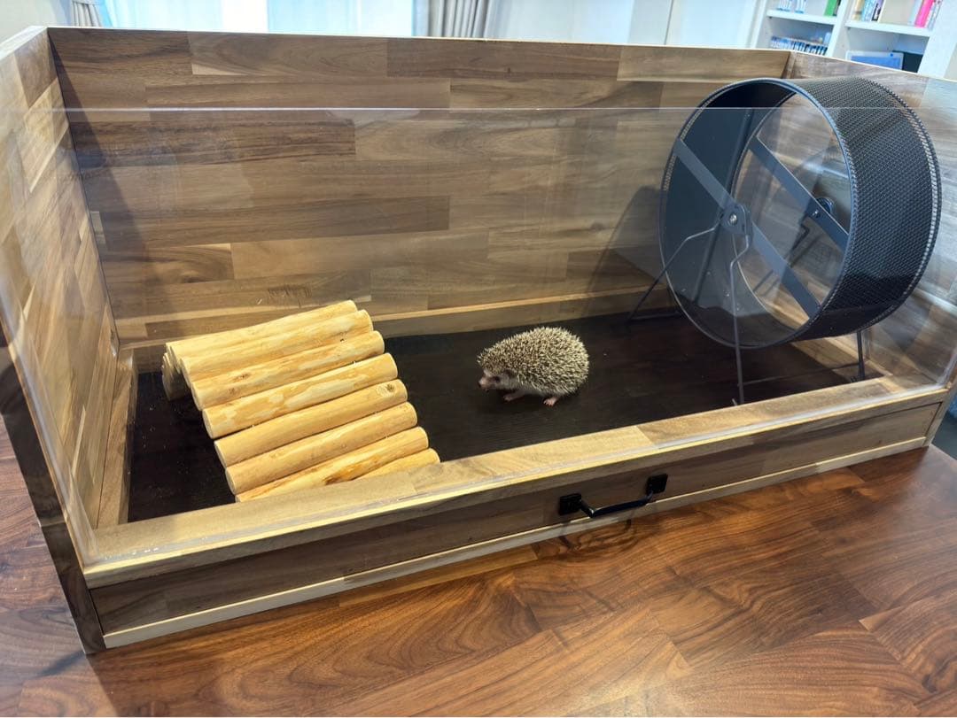 新品 木製ケージ 引き出し付き オーダー 小動物 ハムスター ハリネズミ 爬虫類