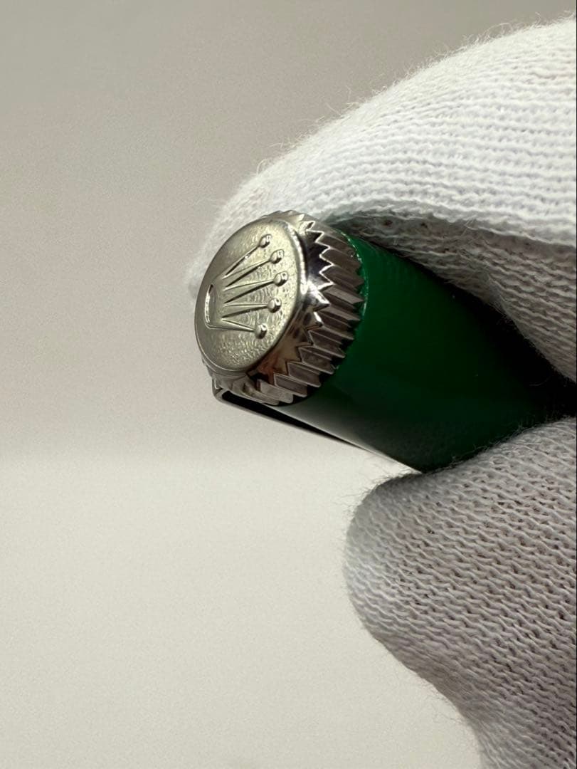 ROLEX 緑色 ボールペン 専用ケース付き