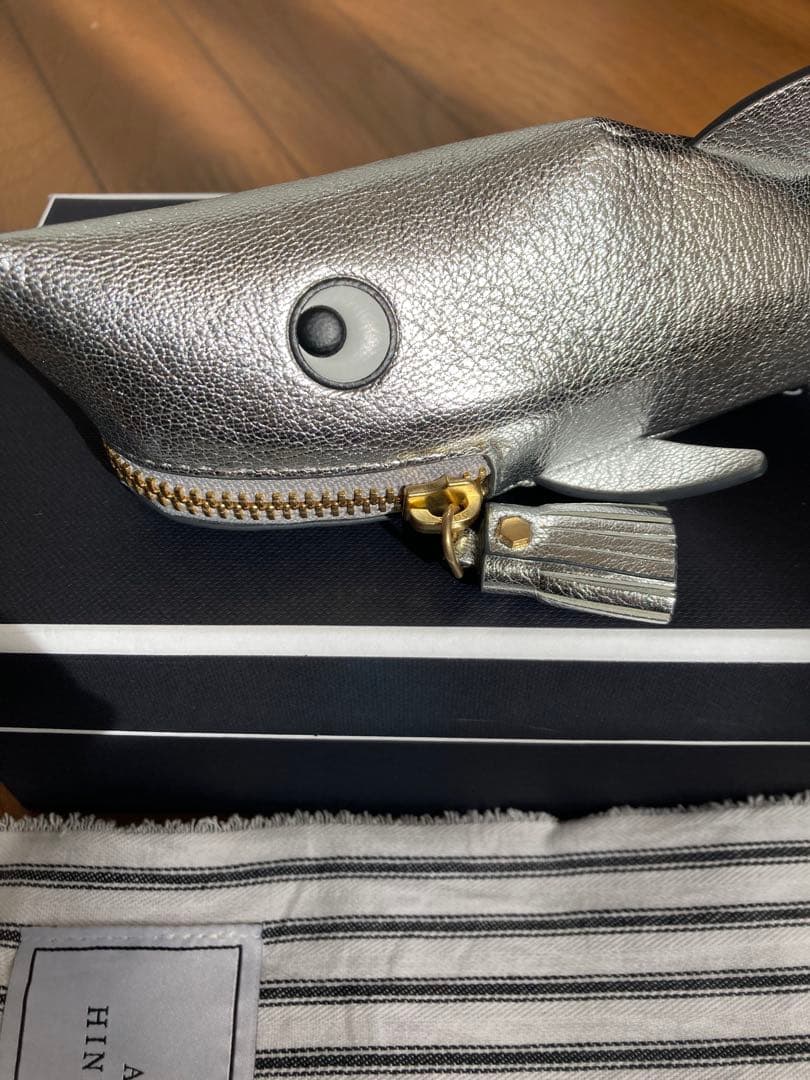 ANYA HINDMARCH アニヤハインドマーチ シャーク レザー ペンケース