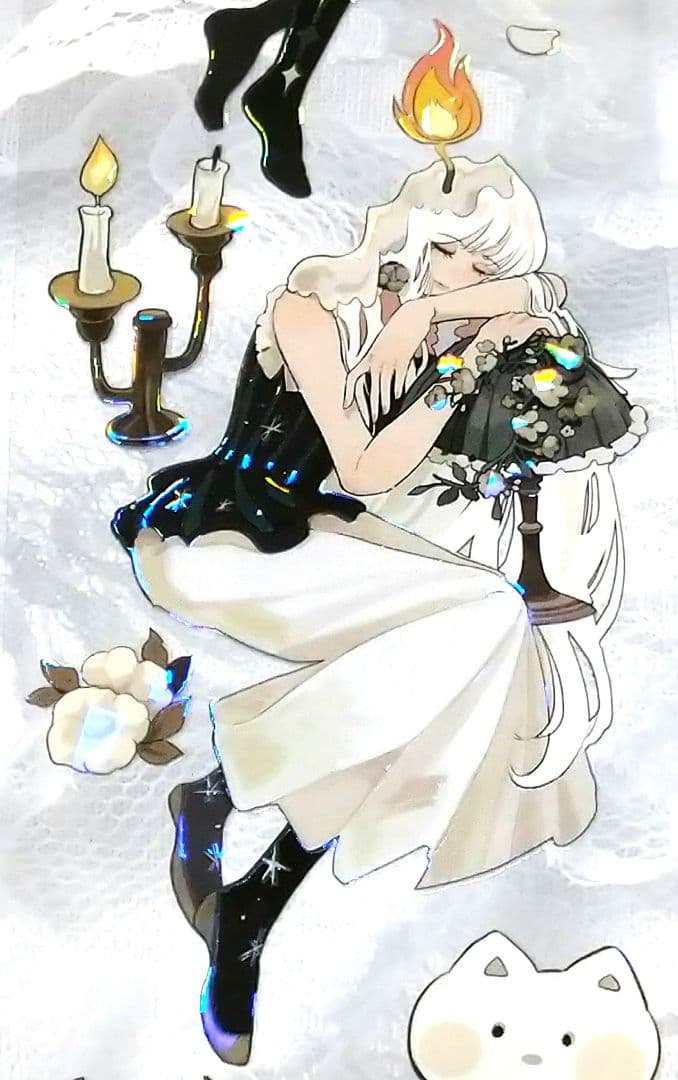 ✩再販✩J780＃白烛萤火(贝壳光)e厘米切り売り海外人物マステ女の子