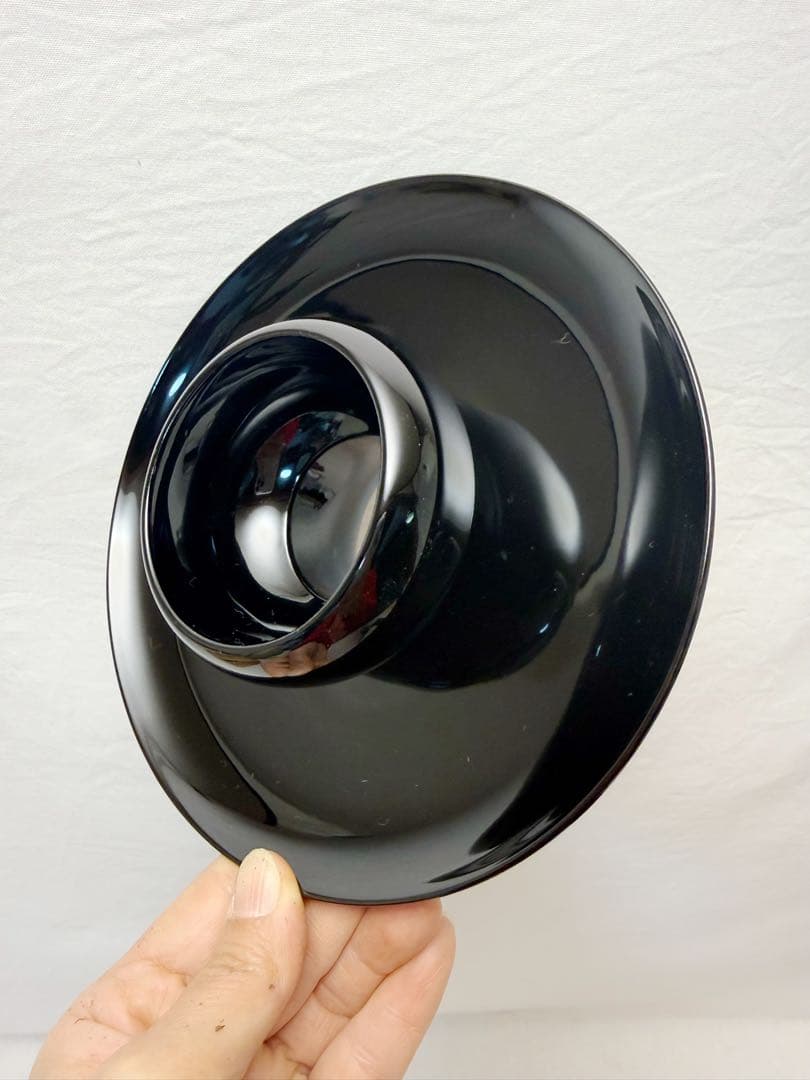 未使用 茶道具 輪島塗 黒真塗 天目台 茶器 抹茶 共箱