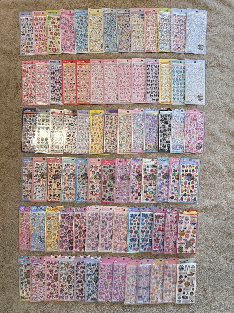 正規品ボンボンドロップシール等　たまごっち　ディズニー　しずくちゃん　計78枚