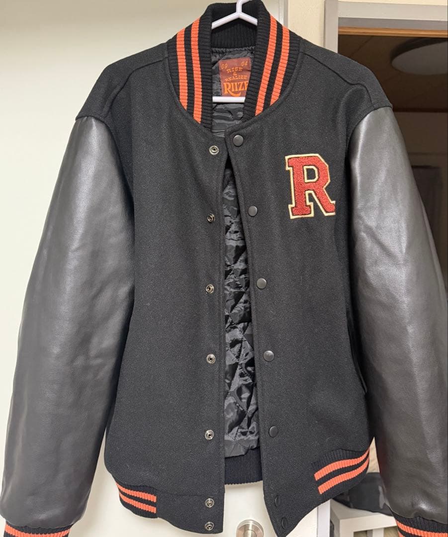 RIIZE VARSITY JACKET スタジャン ブラック/オレンジ