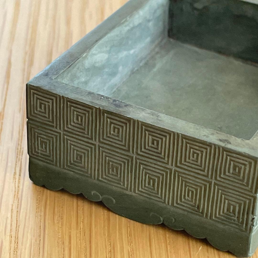 《骨董》細工の綺麗な 丹渓石　小箱★入れ物★黒柿★桐箱付 唐物 骨董