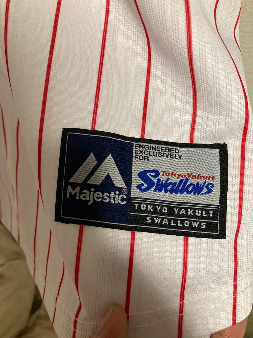 東京ヤクルトスワローズ　村上宗隆　ユニフォーム　優勝パッチ付き　Majestic