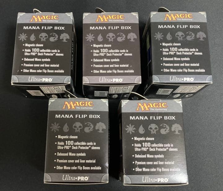 【匿名配送】MTG「つや消し新革風フリップデッキボックス」5種セット
