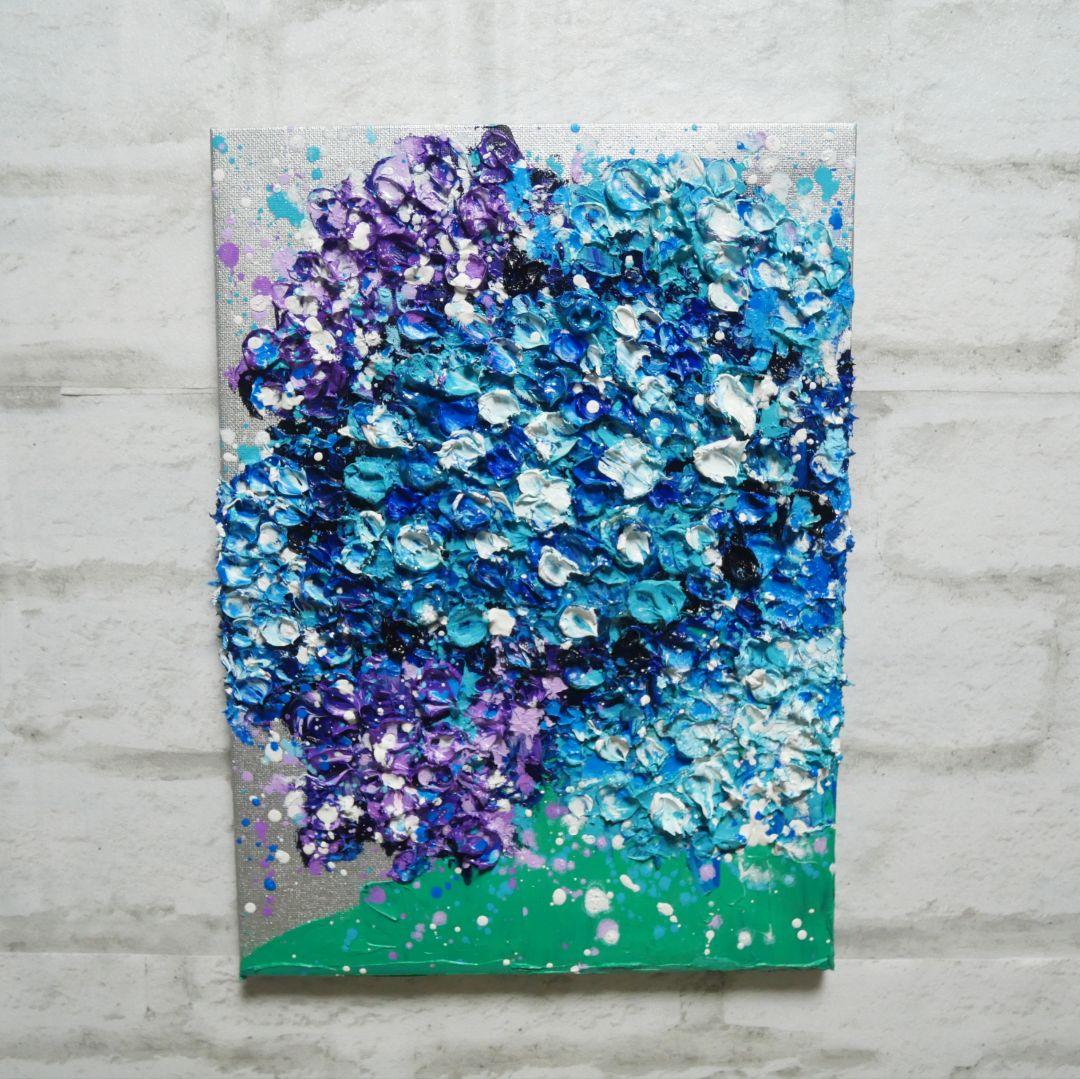 油絵 油彩 油彩画 絵 絵画 【梅雨の花】