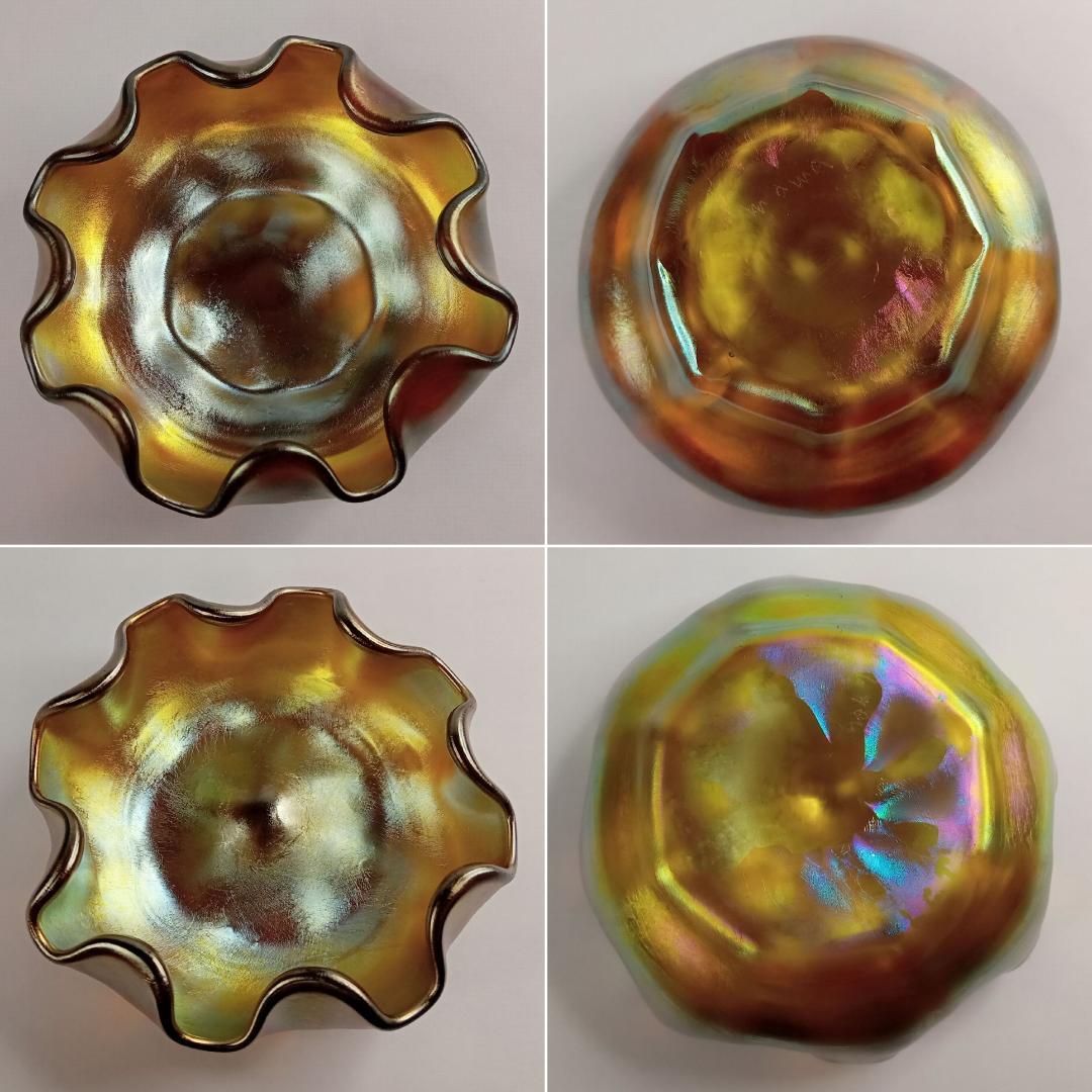 ルイスCティファニー ソルトセラー ファブリルガラス 4つセットq50