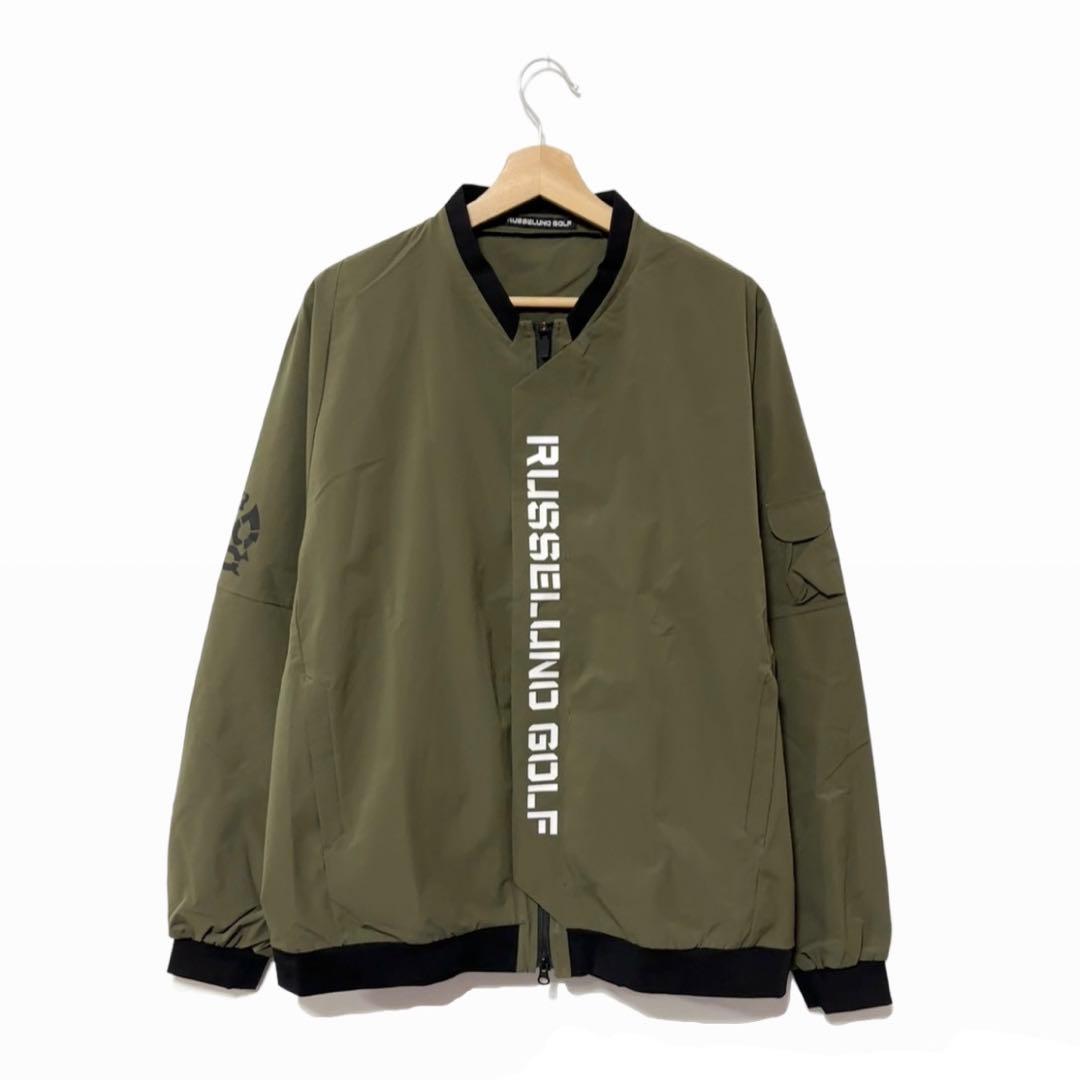 ラッセルノ ゴルフ MA-1 ジップアップ ジャケット サファリ カーキ 2XL