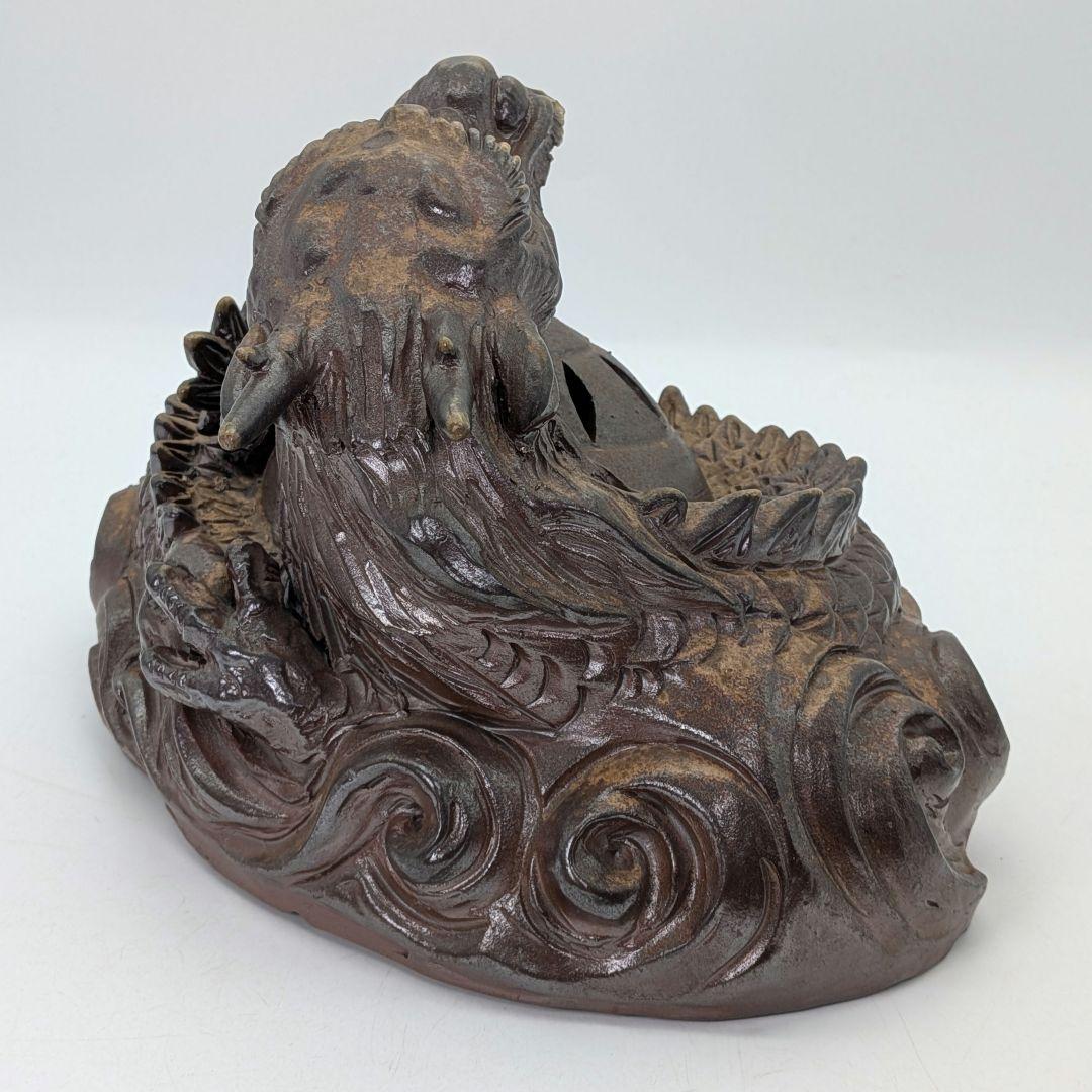 備前焼 龍彫伏香炉（大） 香爐 香道具 茶道具 置物 竜 尤 ドラゴン お香