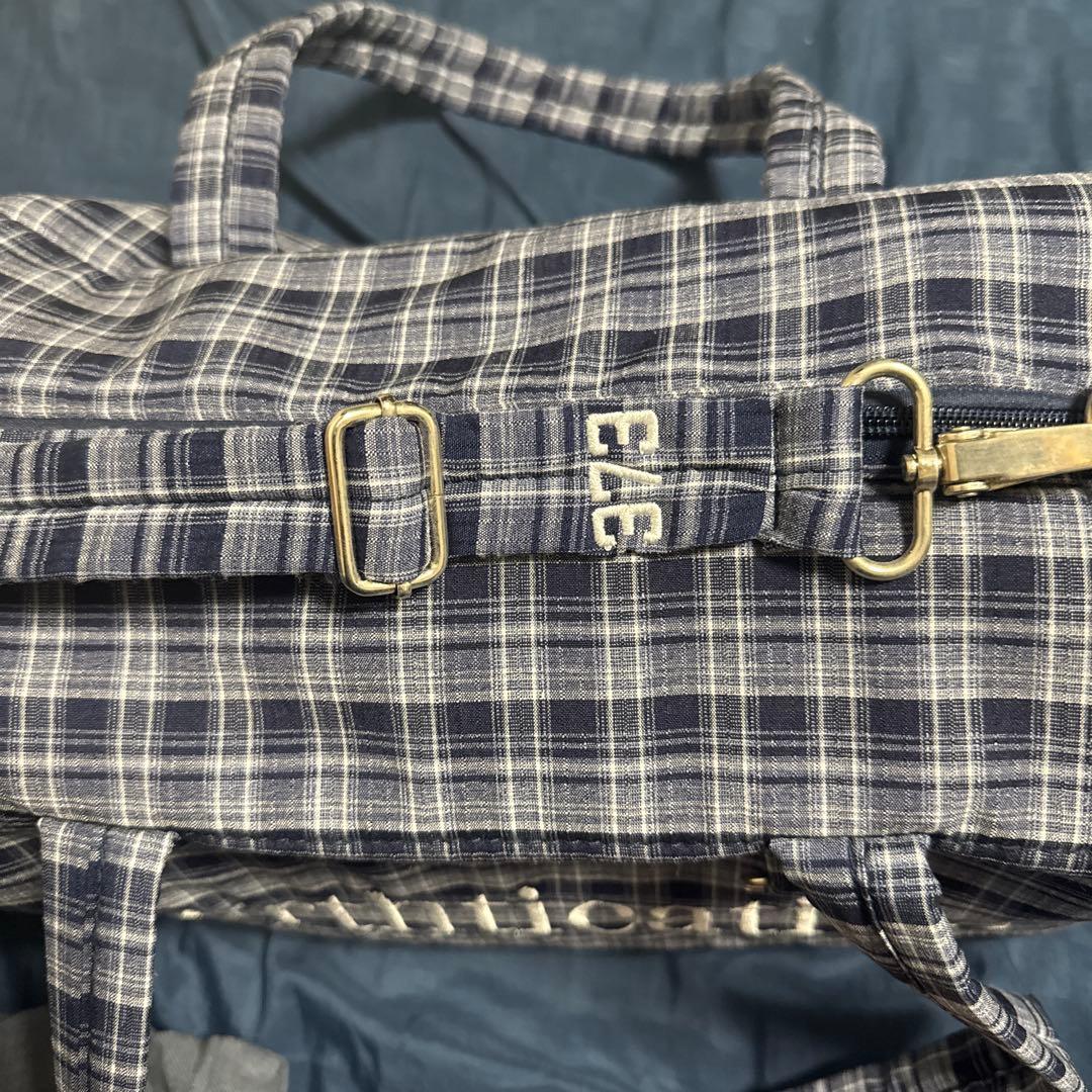 美波MINAMI チェック柄ボストンバッグ