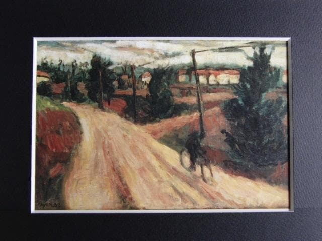 ブラム・ヴァン・ヴェルデ、自転車に乗る人、希少画集画、新品高級額