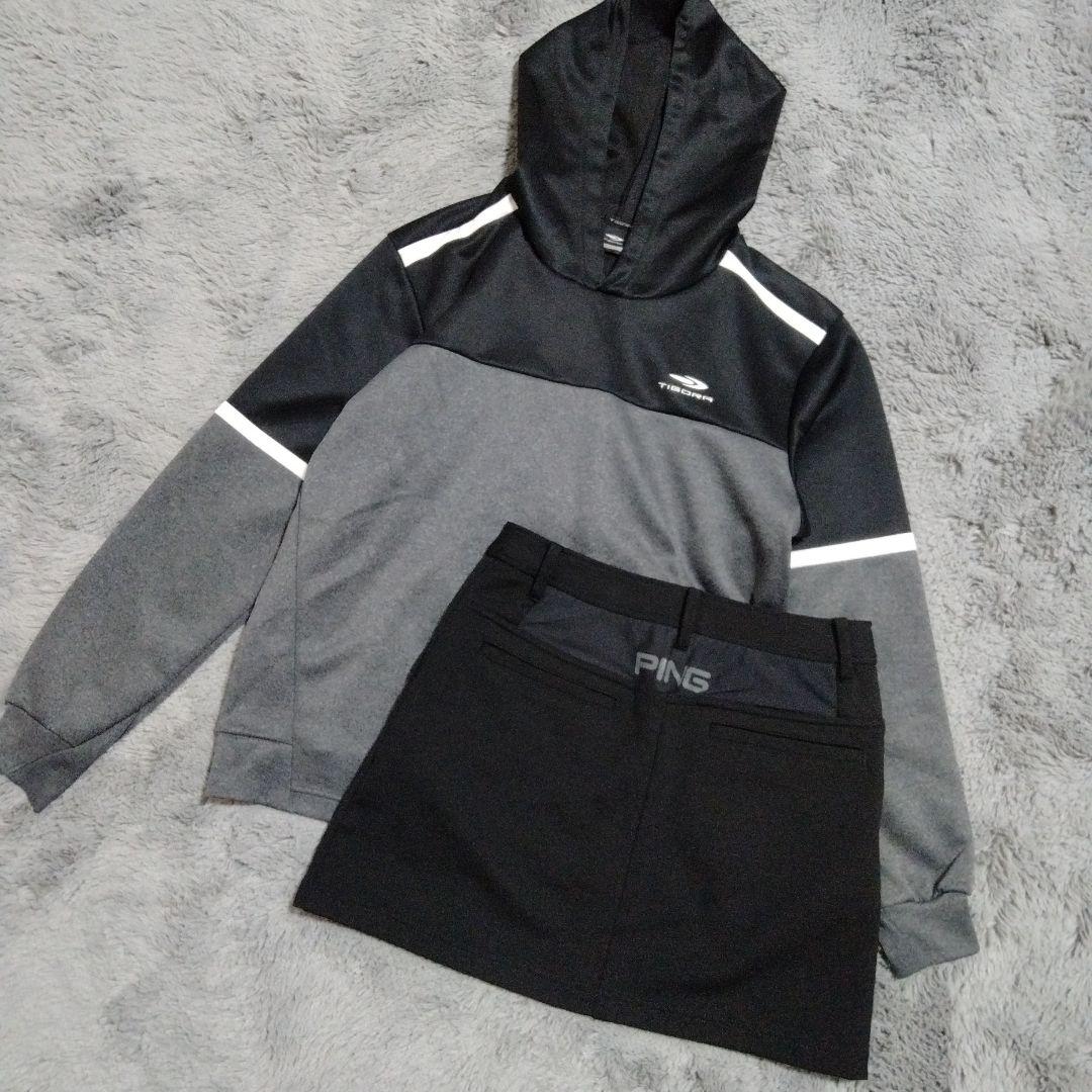 PING/TIGORA♡フーディ/裏起毛スカート♡S ゴルフ/テニス/スポーツ