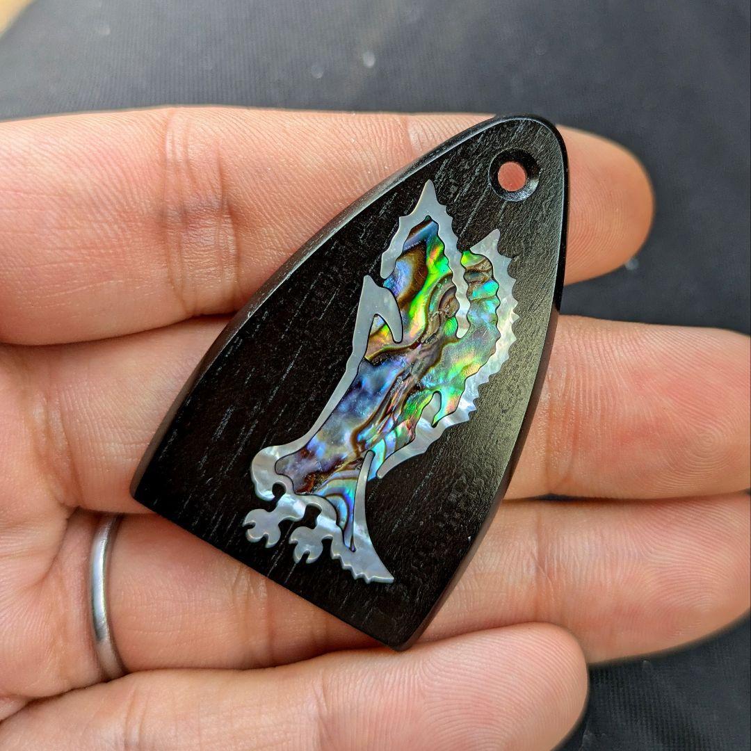 PRS　エボニー製　フレームドイーグル トラスロッドカバー　RENSPOWM