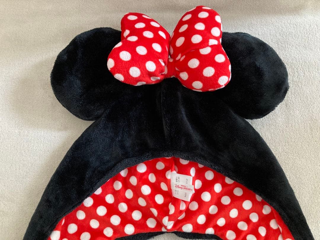 【美品】ディズニー ミニー マフラーファンキャップ