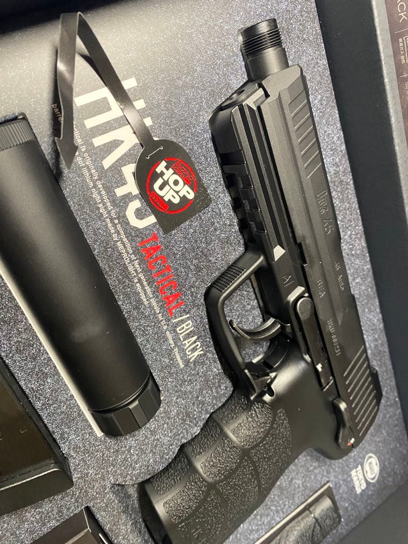 美品　東京マルイ HK45 タクティカルブラック ガスブローバック サイレンサ