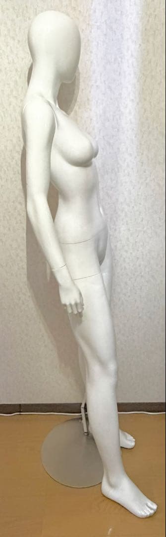 女性用ホワイトマネキン 約170cm スタンド付き