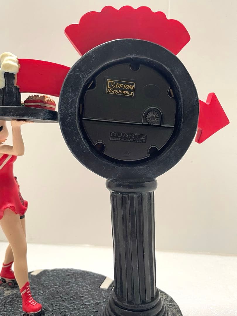 希少‼️レトロ　ベティ•ブープ　ハンバーガー定員　時計付き置物　2003年製