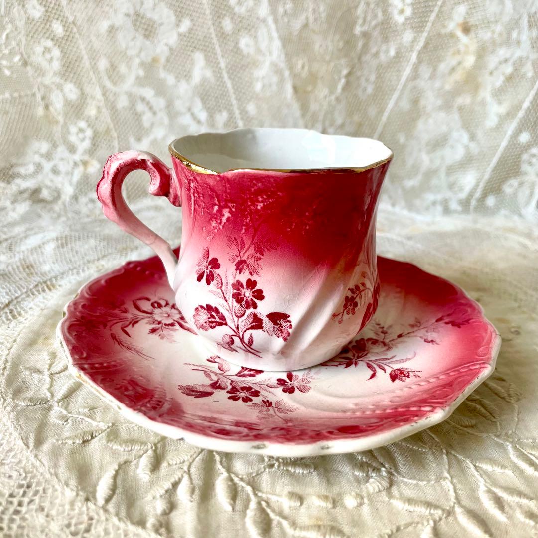 サルグミンヌ　ペルセPERSE C&S フランスアンティーク　カップ&ソーサー