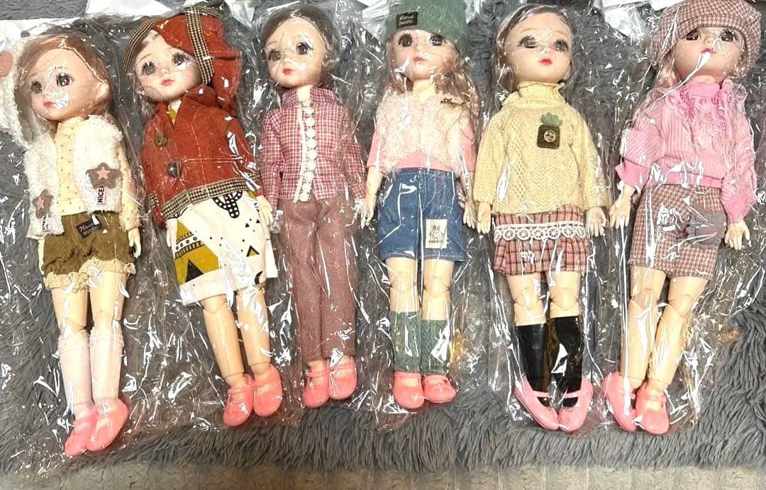 人形 関節可動式 全６種