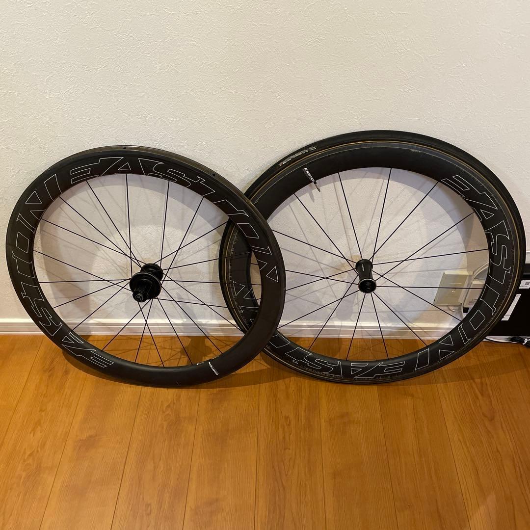 難あり EASTON EC90 AERO チューブラー ホイール シマノフリー