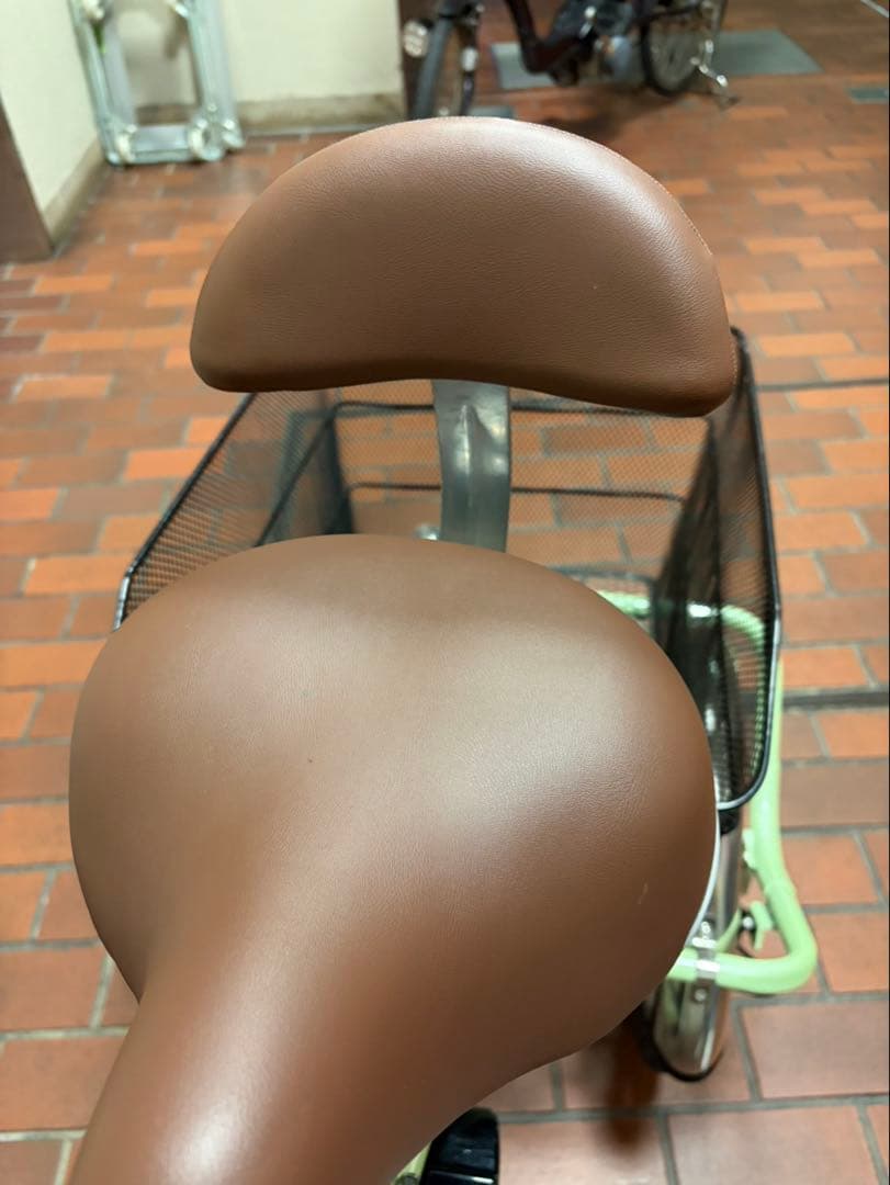 最終お値下げ‼️美品❗️電動アシスト三輪車 ミントグリーン 直接受け渡しのみです❗️