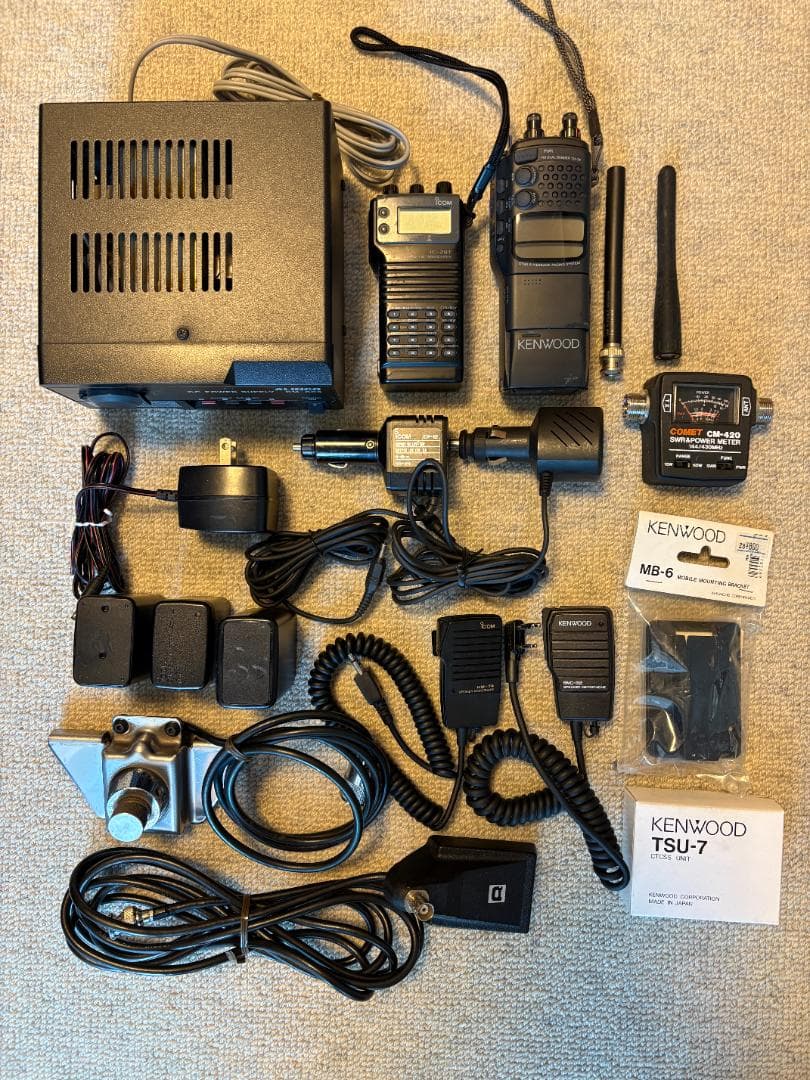 KENWOOD TH-78 & ICOM IC-2STトランシーバー2台他付属品