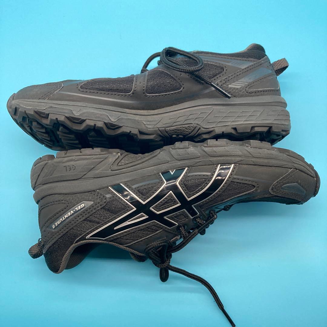 【美品】ASICS アシックスGEL-VENTURE6 23.5cm黒ランニング