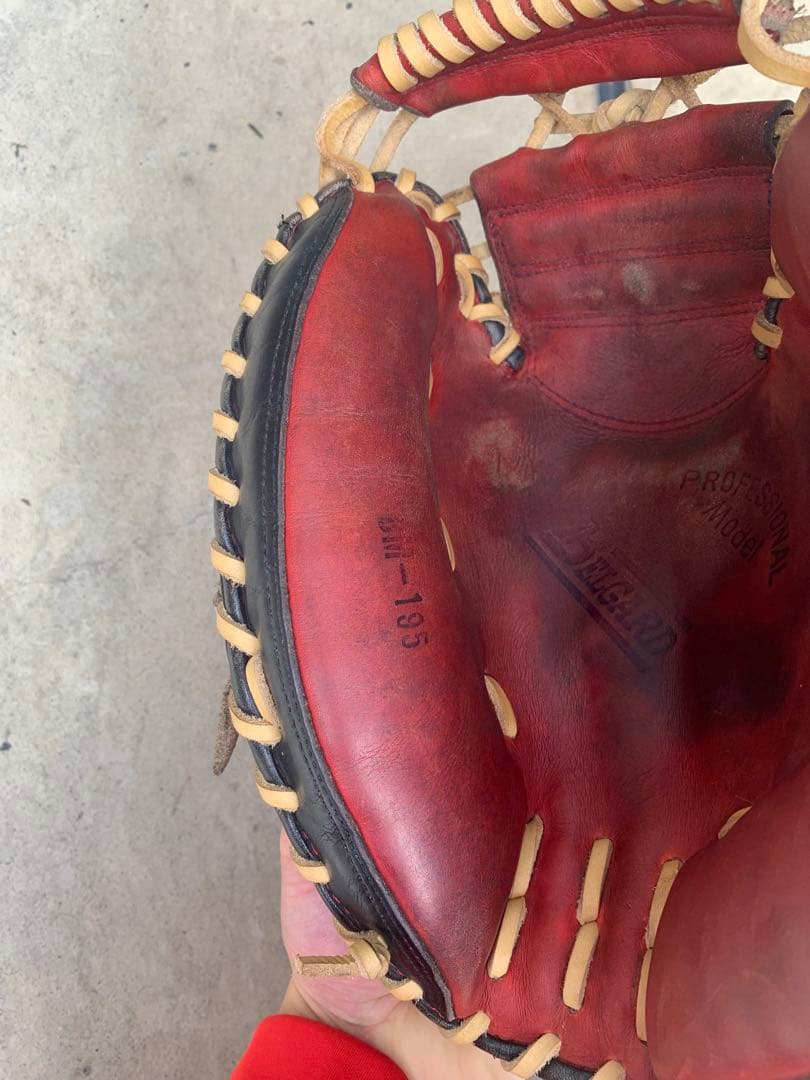 BELGARD ベルガード　軟式グローブ 日本製 赤黒　キャッチャーミット