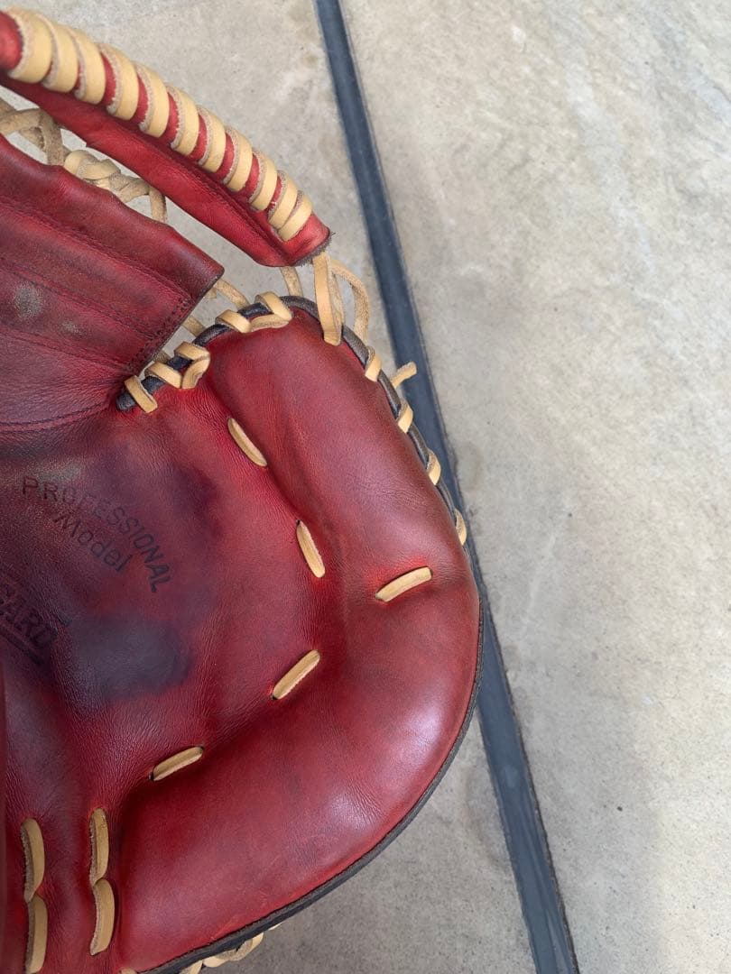 BELGARD ベルガード　軟式グローブ 日本製 赤黒　キャッチャーミット