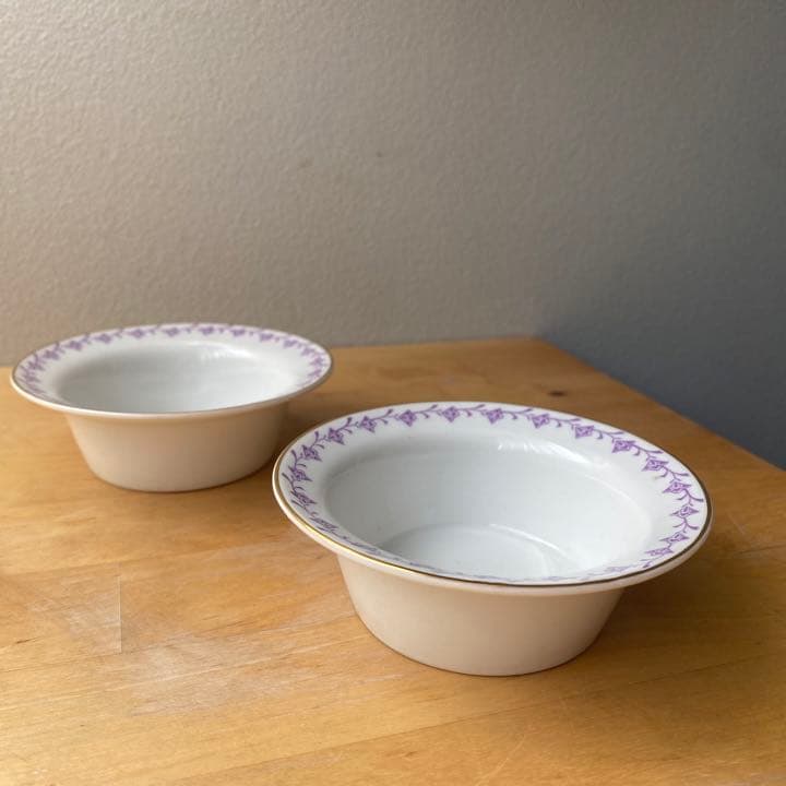 レア　1920-40 戦前　東洋陶器　カスタードカップ　小皿　デザート