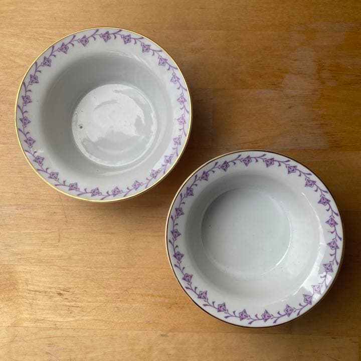 レア　1920-40 戦前　東洋陶器　カスタードカップ　小皿　デザート