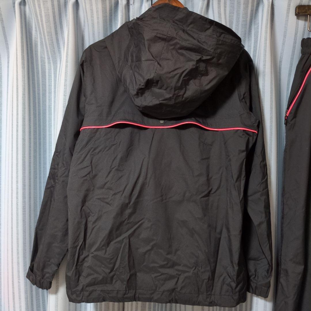 レオナールスポーツ　レインコート 上下　ブラック