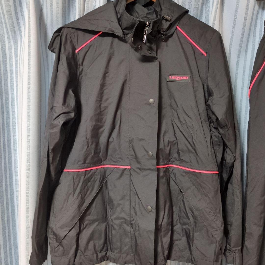レオナールスポーツ　レインコート 上下　ブラック