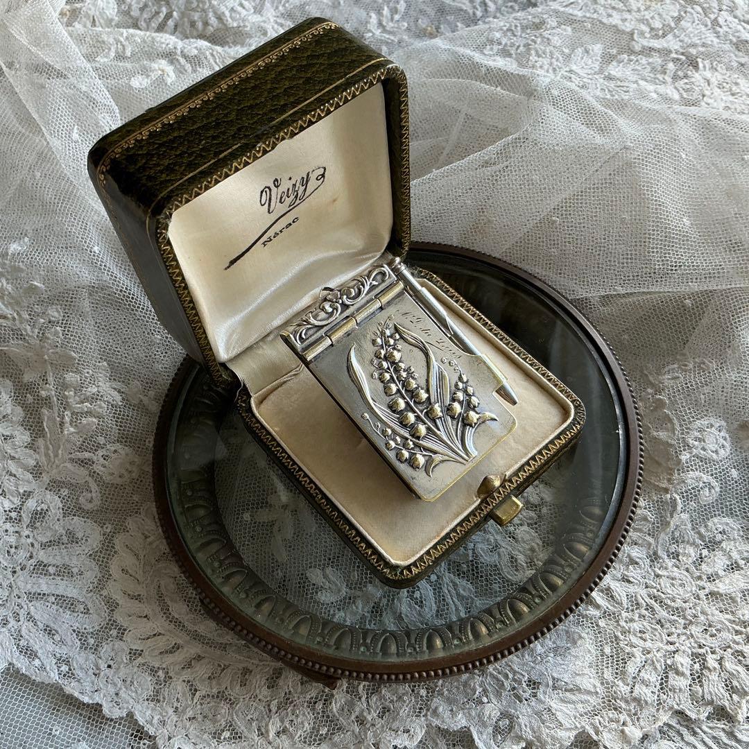 【A】フランスアンティーク　すずらん　カルネドバル　シルバープレート　ペンダント