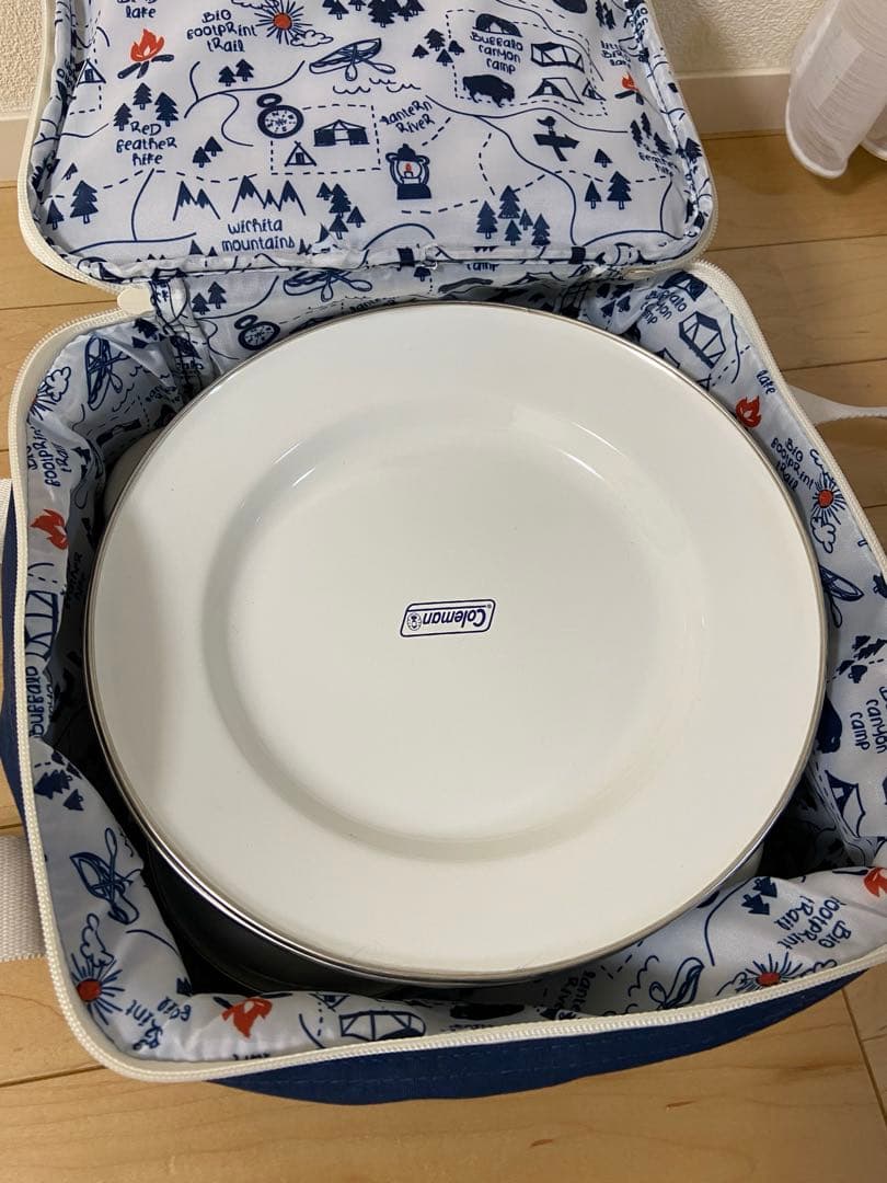 コールマン Coleman 食器セット エナメル 5人分セット 収納ケース付
