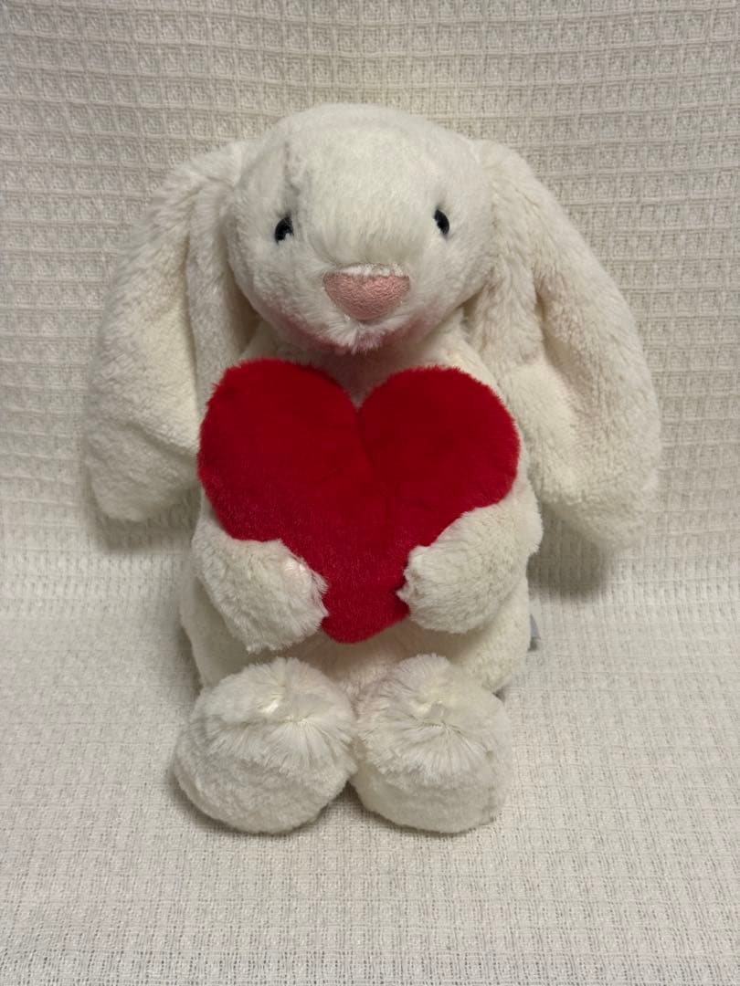  Red Love Heart Bunny ぬいぐるみ