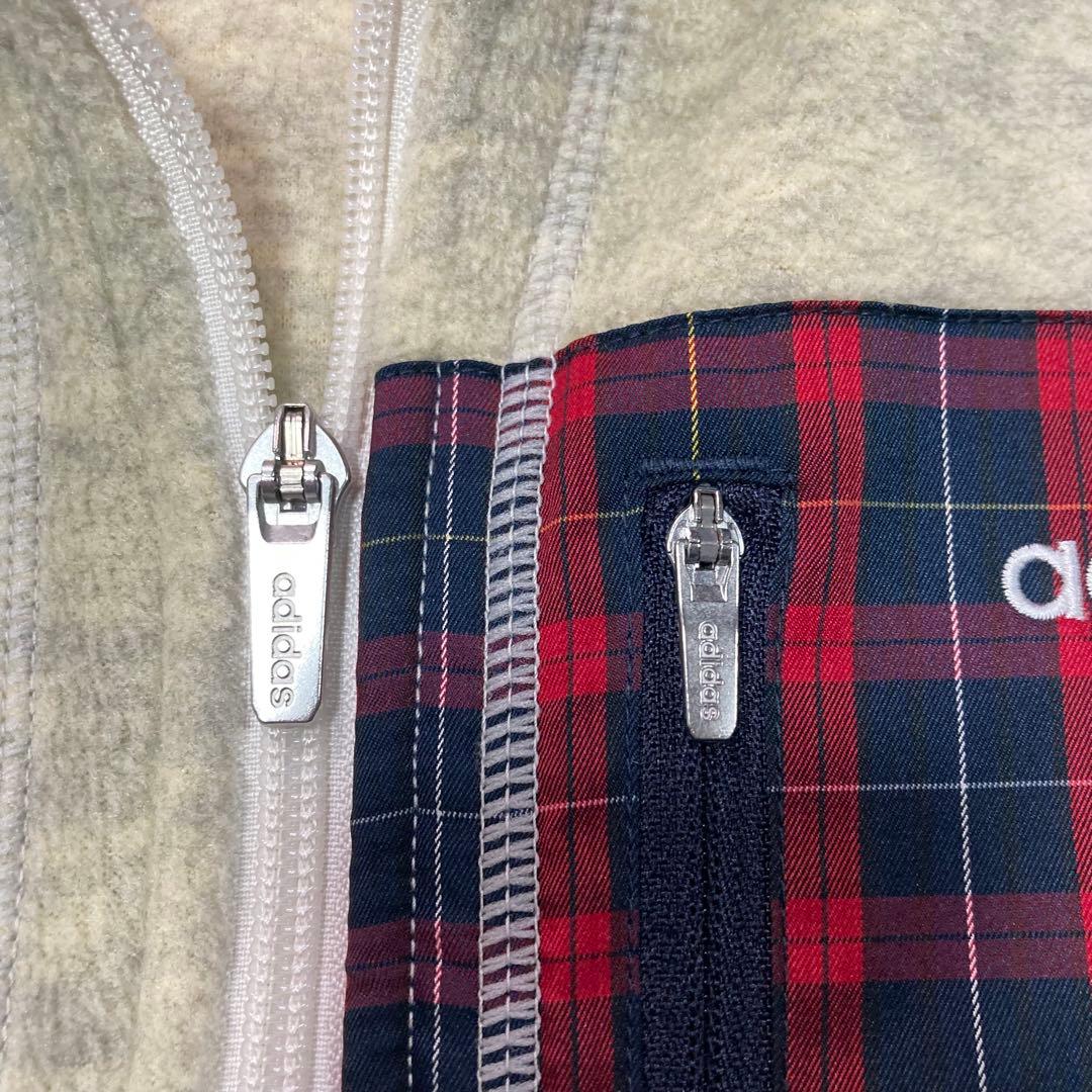 極美品　adidas golf フリースジャケット　ダブルジップアップ　サイズM