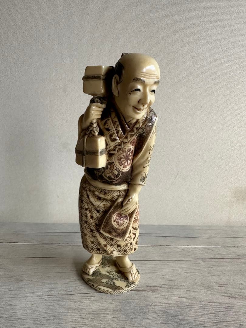 昭和レトロ 和風置物 細密彫刻 樹脂製 骨董品 アンティーク