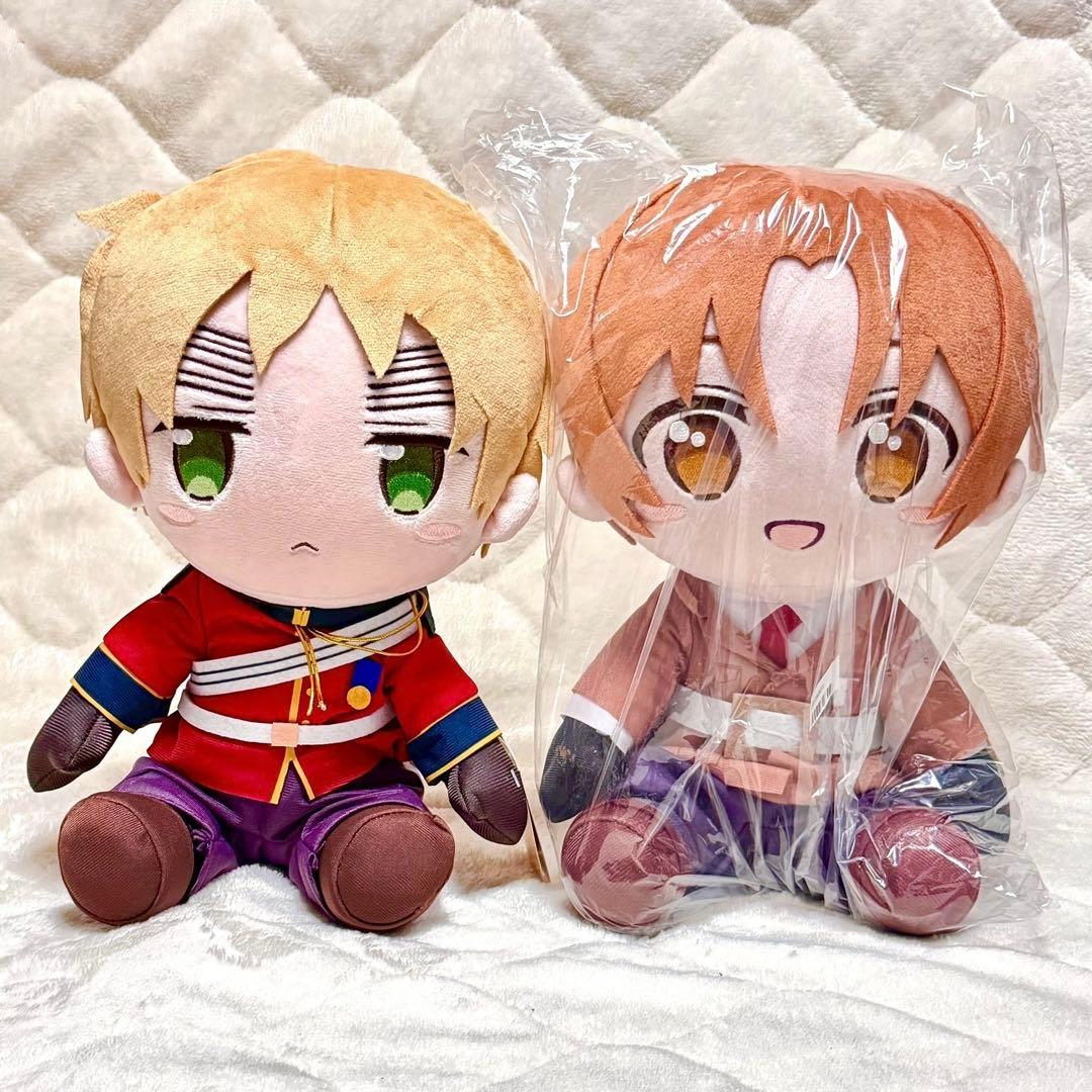 【タグ付き】タイクレ　ヘタリア　ＢＩＧぬいぐるみ　イギリス　イタリア